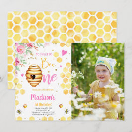 Yellow Bee Foto uitnodiging