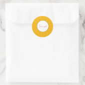 Yellow Bee hive Team girl gender onthulling feest Ronde Sticker (Tas)