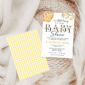 Yellow Bee Little Hunny Genderneutraal Baby shower Kaart