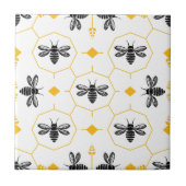 Yellow Bee Summer Kitchen Backsplash Keramische Te Tegeltje (Voorkant)
