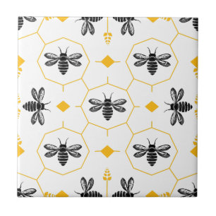 Yellow Bee Summer Kitchen Backsplash Keramische Te Tegeltje