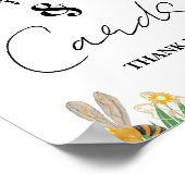 Yellow Bee Thanksgiving Baby shower cadeau & Kaart Poster (Hoek)