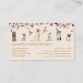 Yellow Beige Cat Dog Bird Pet Veterinary Visitekaartje (Achterkant)