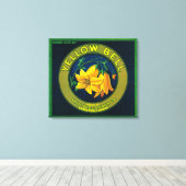 Yellow Bell Apple Crate LabelLewiston, ID Canvas Afdruk (Insitu (Houten vloer))