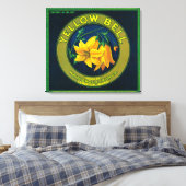 Yellow Bell Apple Crate LabelLewiston, ID Canvas Afdruk (Insitu (Slaapkamer))