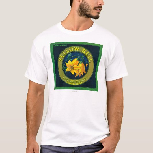 Yellow Bell Apple Crate LabelLewiston, ID T-shirt (Voorkant)