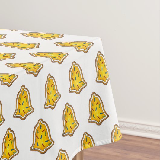 Yellow Bell Sprinkles Cookie Holiday Kerstmis Tafelkleed (Voorbeeld)