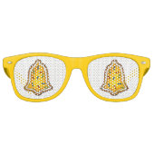 Yellow Bell Sugar Cookie Merry Kerstfeestdag Retro Zonnebril (Voorkant)