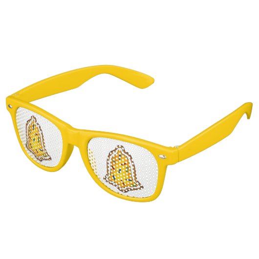 Yellow Bell Sugar Cookie Merry Kerstfeestdag Retro Zonnebril (Gekanteld)