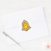 Yellow Bell Sugar Cookie Sprinkles Kerstmis Ronde Sticker (Envelop)