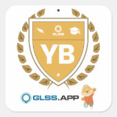 Yellow Belt Gecertificeerd - GLSS.app Vierkante Sticker (Voorkant)
