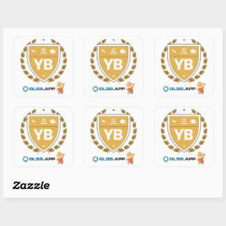 Yellow Belt Gecertificeerd - GLSS.app Vierkante Sticker
