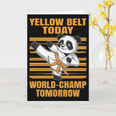 Yellow Belt Today World-champ Tomorrow Panda Karat Kaart (Gele Bloem)