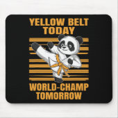 Yellow Belt Today World-champ Tomorrow Panda Karat Muismat (Voorkant)