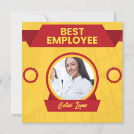 Yellow Beste medewerker van de maand Award Kaart