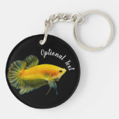 Yellow Betta Fighting Fish Sleutelhanger (Achterkant)