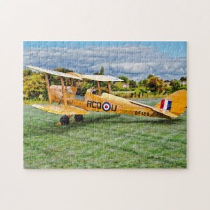 Yellow Bi Plane jigzaag Legpuzzel