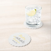 Yellow Bicycle Baby shower Kartonnen Onderzetters (Insitu)