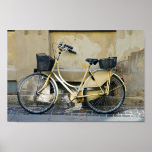 Yellow Bicycle, Kopenhagen, Denemarken Poster