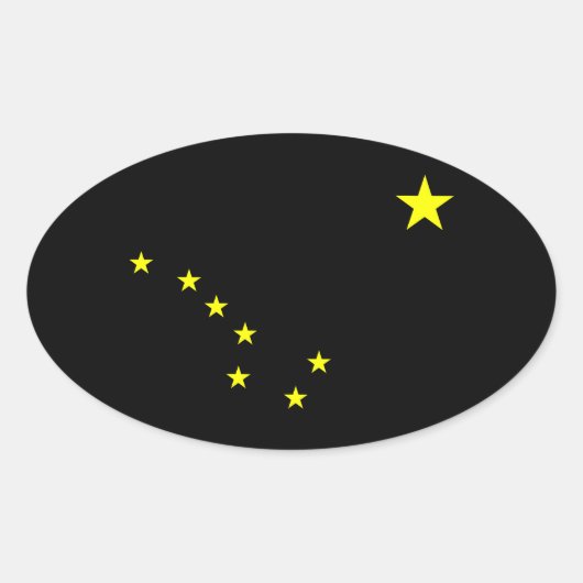 Yellow Big Dipper Ovale Sticker (Voorkant)