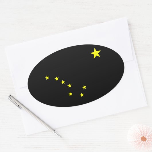 Yellow Big Dipper Ovale Sticker (Envelop)