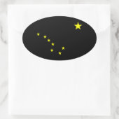 Yellow Big Dipper Ovale Sticker (Tas)