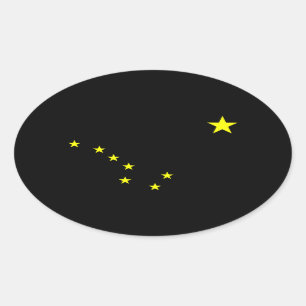 Yellow Big Dipper Ovale Sticker