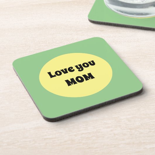 Yellow Big Dot Bier Onderzetter (Linkerzijde)