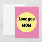 Yellow Big Dot Briefkaart (Voorkant / Achterkant)