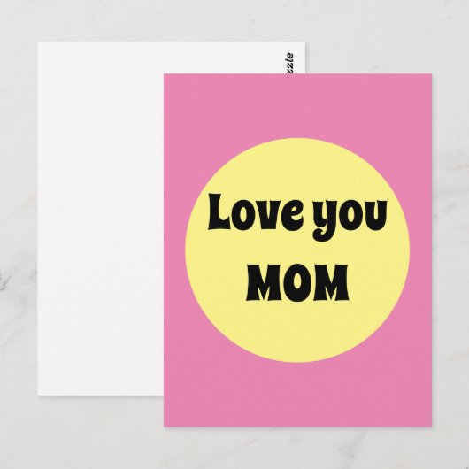 Yellow Big Dot Briefkaart (Voorkant / Achterkant)