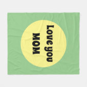 Yellow Big Dot Fleece Deken (Voorkant (Horizontaal))