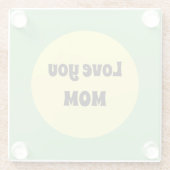 Yellow Big Dot Glazen Onderzetter (Achterkant)