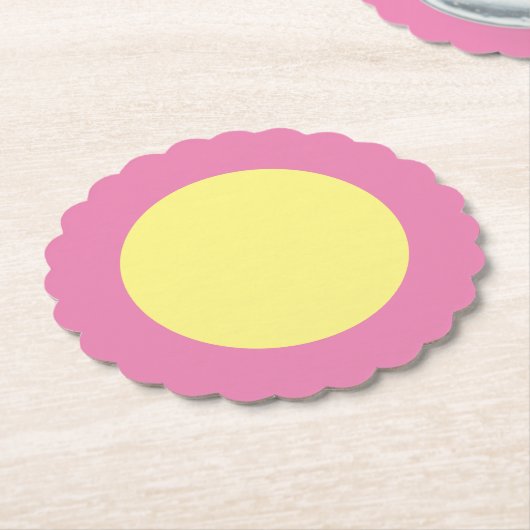 Yellow Big Dot Kartonnen Onderzetters (Gekanteld)