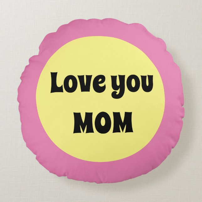 Yellow Big Dot Rond Kussen (Voorkant)