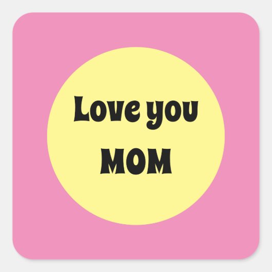 Yellow Big Dot Vierkante Sticker (Voorkant)