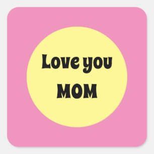 Yellow Big Dot Vierkante Sticker