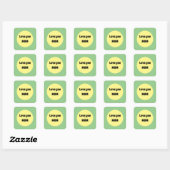 Yellow Big Dot Vierkante Sticker (Vel)