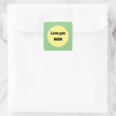 Yellow Big Dot Vierkante Sticker (Tas)
