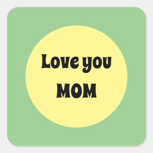 Yellow Big Dot Vierkante Sticker (Voorkant)