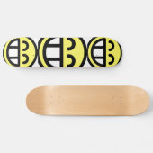 Yellow Big Grin Face Skateboard (Horizontaal)