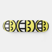 Yellow Big Grin Face Skateboard (Horizontaal)
