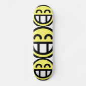 Yellow Big Grin Face Skateboard (Voorkant)