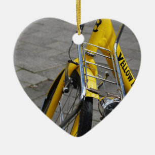 Yellow Bike Amsterdam Keramisch Ornament