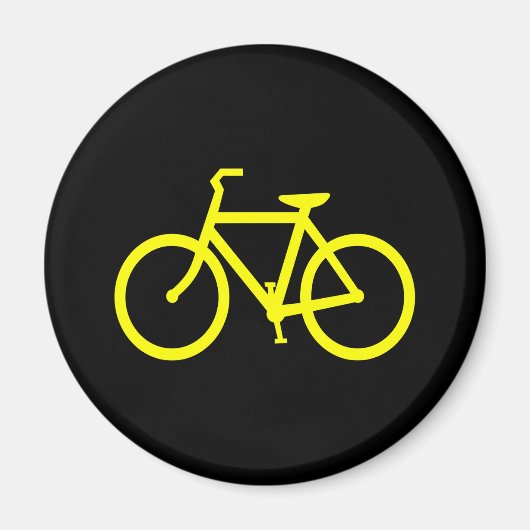 Yellow Bike Magneet (Voorkant)