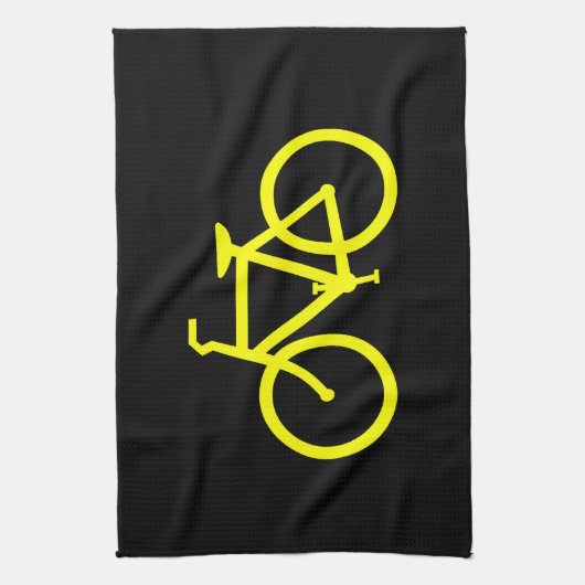 Yellow Bike Theedoek (Verticaal)