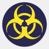Yellow Biohazard Sticker (Voorkant)