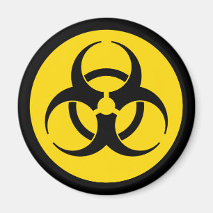 Yellow Biohazard Symbol Magnet