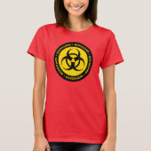 Yellow Biohazard Symbol T-Shirt (Voorkant)