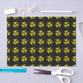 Yellow Biohazard Symbool Tissuepapier (Craft)