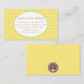 Yellow Bird Baby shower Boek aanvragen Invoegen Informatiekaartje (Voorkant / Achterkant)